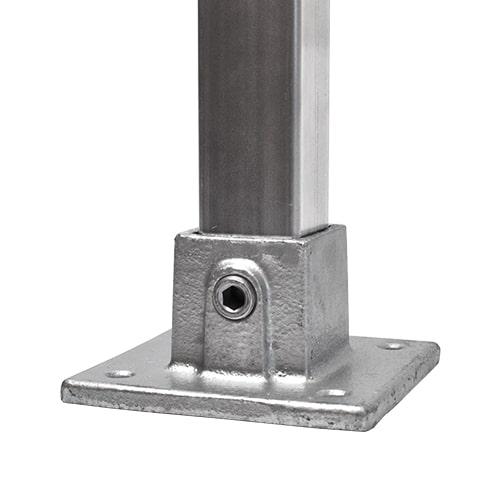Buiskoppeling Vierkante voetplaat - vierkant - 40 mm